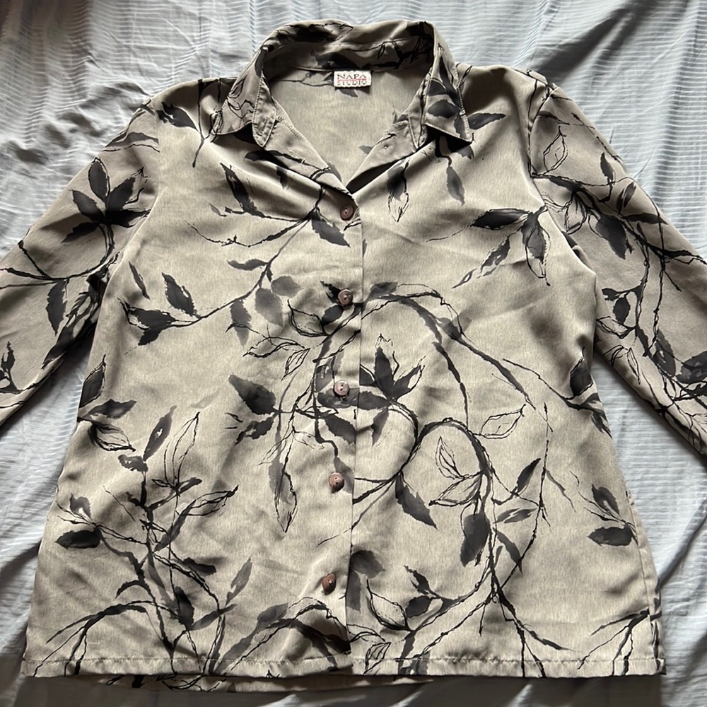 Watercolor button down shirt
